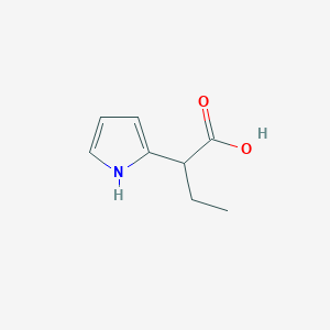 molecular formula C8H11NO2 B13077119 2-(1H-pyrrol-2-yl)butanoic Acid 