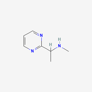 molecular formula C7H11N3 B13077137 Methyl[1-(pyrimidin-2-yl)ethyl]amine 