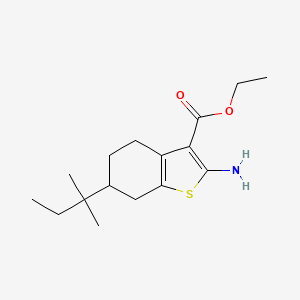 Ethyl 2-amino-6-(1,1-dimethylpropyl)-4,5,6,7-tetrahydro-1-benzothiophene-3-carboxylate