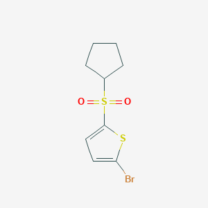 molecular formula C9H11BrO2S2 B1307724 2-溴-5-(环戊基磺酰基)噻吩 CAS No. 438234-34-5