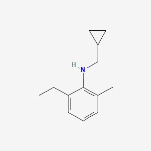 molecular formula C13H19N B13077273 N-(cyclopropylmethyl)-2-ethyl-6-methylaniline 