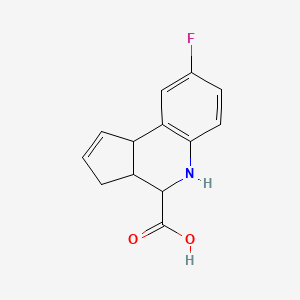 molecular formula C13H12FNO2 B1307733 8-fluoro-3a,4,5,9b-tetrahydro-3H-cyclopenta[c]quinoline-4-carboxylic acid CAS No. 354816-24-3