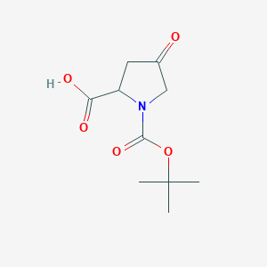 molecular formula C10H15NO5 B1307760 1-(Tert-butoxycarbonyl)-4-oxopyrrolidine-2-carboxylic acid CAS No. 876317-19-0