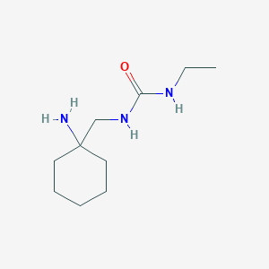 molecular formula C10H21N3O B13077775 1-[(1-Aminocyclohexyl)methyl]-3-ethylurea 