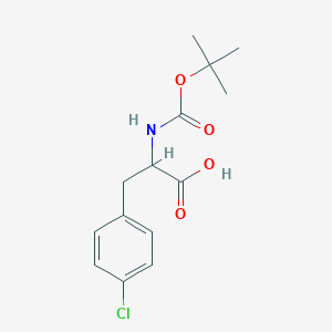 molecular formula C14H18ClNO4 B1307778 2-((tert-Butoxycarbonyl)amino)-3-(4-chlorophenyl)propanoic acid CAS No. 51301-86-1