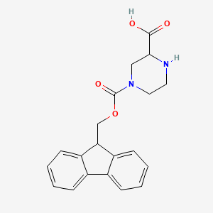 molecular formula C20H20N2O4 B1307795 4-(((9H-Fluoren-9-yl)methoxy)carbonyl)piperazine-2-carboxylic acid CAS No. 219312-90-0