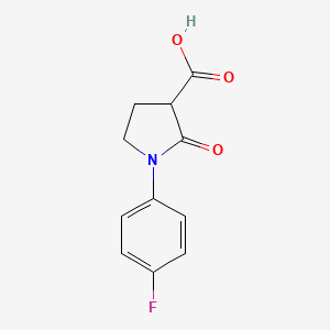 molecular formula C11H10FNO3 B1307799 1-(4-氟苯基)-2-氧代吡咯烷-3-羧酸 CAS No. 618070-30-7