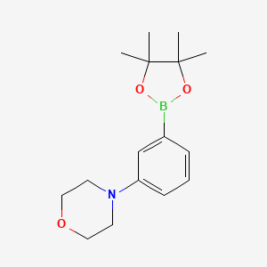 molecular formula C16H24BNO3 B1307813 4-[3-(4,4,5,5-Tetramethyl-1,3,2-dioxaborolan-2-yl)phenyl]morpholine CAS No. 852227-95-3