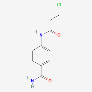 molecular formula C10H11ClN2O2 B1307816 4-[(3-Chloropropanoyl)amino]benzamide CAS No. 573994-42-0