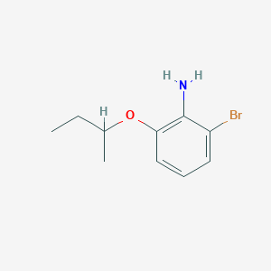 molecular formula C10H14BrNO B13078382 2-Bromo-6-(butan-2-yloxy)aniline 