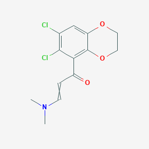 (E)-1-(6,7-dichloro-2,3-dihydro-1,4-benzodioxin-5-yl)-3-(dimethylamino)-2-propen-1-one