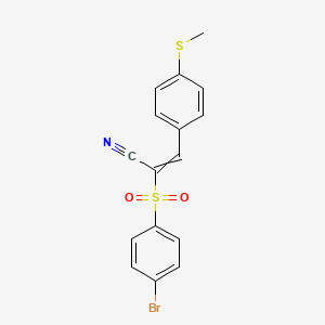 (Z)-2-[(4-bromophenyl)sulfonyl]-3-[4-(methylsulfanyl)phenyl]-2-propenenitrile