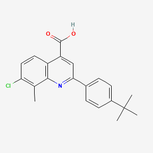 2-(4-Tert-butylphenyl)-7-chloro-8-methylquinoline-4-carboxylic acid