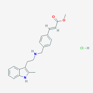 molecular formula C22H25ClN2O2 B130793 methyl (E)-3-[4-[[2-(2-methyl-1H-indol-3-yl)ethylamino]methyl]phenyl]prop-2-enoate;hydrochloride CAS No. 441741-66-8