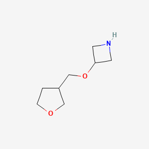 molecular formula C8H15NO2 B13079557 3-(Oxolan-3-ylmethoxy)azetidine CAS No. 928064-76-0