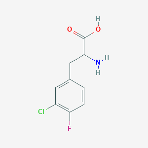 molecular formula C9H9ClFNO2 B1308041 3-Chloro-4-fluoro-DL-phenylalanine CAS No. 7731-00-2