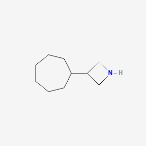 molecular formula C10H19N B13080428 3-Cycloheptylazetidine 