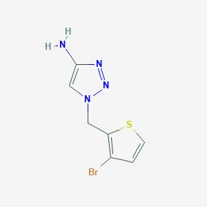 molecular formula C7H7BrN4S B13080433 1-[(3-Bromothiophen-2-yl)methyl]-1H-1,2,3-triazol-4-amine 