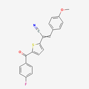 molecular formula C21H14FNO2S B1308045 2-[5-(4-Fluorobenzoyl)-2-thienyl]-3-(4-methoxyphenyl)acrylonitrile 