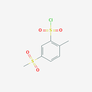 molecular formula C8H9ClO4S2 B1308080 5-Methanesulfonyl-2-methylbenzene-1-sulfonyl chloride CAS No. 2224-67-1