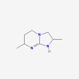 molecular formula C8H15N3 B13080892 2,7-Dimethyl-2H,3H,5H,6H,7H,8H-imidazo[1,2-a]pyrimidine 