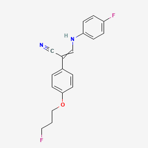 (Z)-3-(4-fluoroanilino)-2-[4-(3-fluoropropoxy)phenyl]-2-propenenitrile