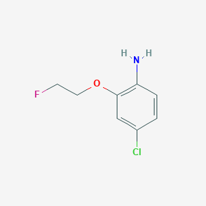 molecular formula C8H9ClFNO B13081606 4-Chloro-2-(2-fluoroethoxy)aniline 