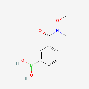 molecular formula C9H12BNO4 B1308162 3-(N,O-Dimethylhydroxylaminocarbonyl)phenylboronic acid CAS No. 723281-57-0