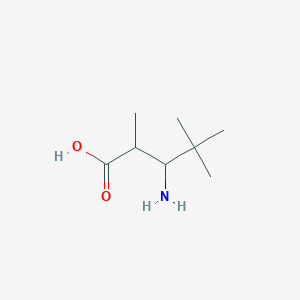 molecular formula C8H17NO2 B13081644 3-Amino-2,4,4-trimethylpentanoic acid 