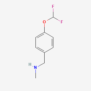 molecular formula C9H11F2NO B1308165 N-[4-(difluoromethoxy)benzyl]-N-methylamine CAS No. 296276-42-1