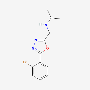 molecular formula C12H14BrN3O B13081890 {[5-(2-Bromophenyl)-1,3,4-oxadiazol-2-yl]methyl}(propan-2-yl)amine CAS No. 790263-26-2