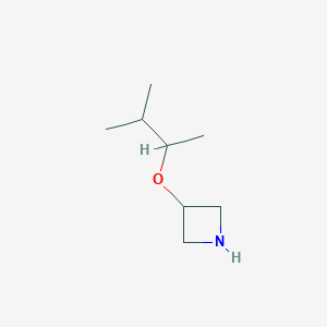 molecular formula C8H17NO B13081936 3-[(3-Methylbutan-2-yl)oxy]azetidine 