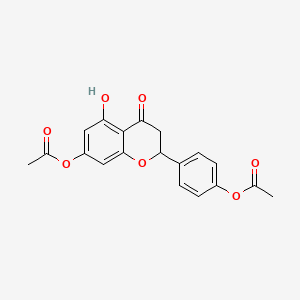 B1308201 4-(7-Acetoxy-5-hydroxy-4-oxochroman-2-yl)phenyl acetate CAS No. 18196-13-9