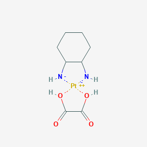 molecular formula C₈H₁₄N₂O₄Pt B130821 (2-Azanidylcyclohexyl)azanide;oxalic acid;platinum(2+) CAS No. 61758-77-8