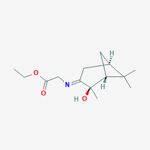 Ethyl 2-[[(1R,2R,5R)-2-hydroxy-2,6,6-trimethyl-3-bicyclo[3.1.1]heptanylidene]amino]acetate