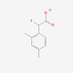 molecular formula C10H11FO2 B13082216 2-(2,4-Dimethylphenyl)-2-fluoroacetic acid 