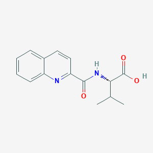 molecular formula C15H16N2O3 B13082267 (Quinoline-2-carbonyl)valine 