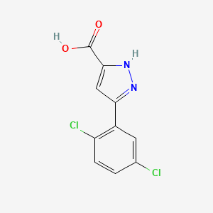 molecular formula C10H6Cl2N2O2 B1308239 5-(2,5-dichlorophenyl)-1H-pyrazole-3-carboxylic acid CAS No. 1038549-20-0