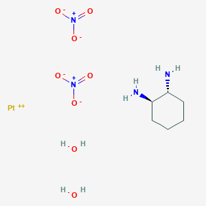 molecular formula C₆H₁₈N₄O₈Pt B130824 Diaquodiaminocyclohexaneplatinum dinitrate, (R,R)- CAS No. 94042-08-7