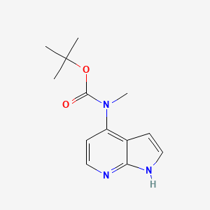 molecular formula C13H17N3O2 B13082431 tert-butyl methyl(1H-pyrrolo[2,3-b]pyridin-4-yl)carbamate 