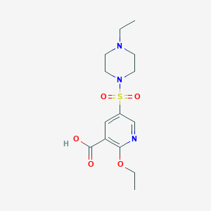 molecular formula C14H21N3O5S B1308253 2-Ethoxy-5-[(4-ethylpiperazino)sulfonyl]nicotinic acid CAS No. 247582-73-6