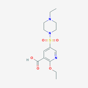 2-Ethoxy-5-[(4-ethylpiperazino)sulfonyl]nicotinic acid