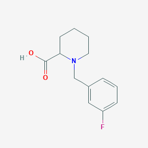 molecular formula C13H16FNO2 B1308269 1-(3-Fluoro-benzyl)-piperidine-2-carboxylic acid CAS No. 1031317-91-5