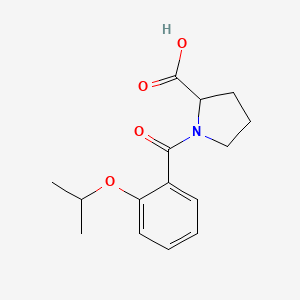molecular formula C15H19NO4 B1308271 1-(2-Isopropoxy-benzoyl)-pyrrolidine-2-carboxylic acid 