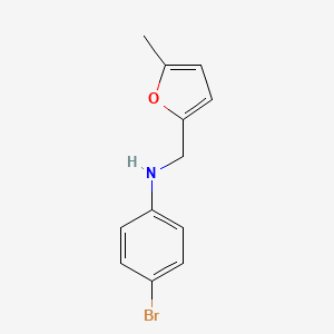 molecular formula C12H12BrNO B13082737 4-bromo-N-[(5-methylfuran-2-yl)methyl]aniline 