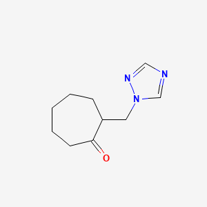 molecular formula C10H15N3O B1308275 2-(1H-1,2,4-triazol-1-ylmethyl)cycloheptanone CAS No. 313276-51-6
