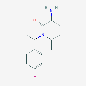 molecular formula C14H21FN2O B13082820 2-amino-N-[(1S)-1-(4-fluorophenyl)ethyl]-N-propan-2-ylpropanamide 