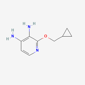 molecular formula C9H13N3O B13082931 2-(Cyclopropylmethoxy)pyridine-3,4-diamine 