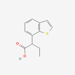 molecular formula C12H12O2S B13082943 2-(1-Benzothiophen-7-yl)butanoic acid 