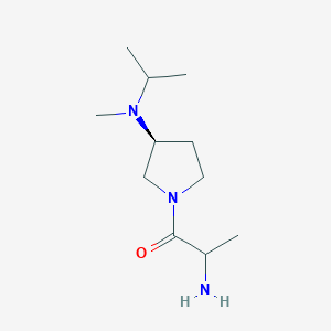 molecular formula C11H23N3O B13082981 2-amino-1-[(3S)-3-[methyl(propan-2-yl)amino]pyrrolidin-1-yl]propan-1-one 